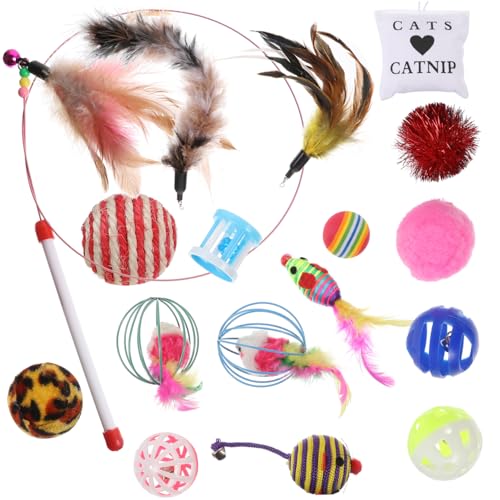 TOYANDONA 20 Stück Teiliges Katzenspielzeug mit Interaktiven Teaser Sticks Federn und Bällen Vielseitig für Katzen Fördert Bewegung und Bindung zwischen Haustier und Besitzer TOYANDONA 20 Stück Teiliges Katzenspielzeug mit Interaktiven Teaser Sticks Federn und Bällen Vielseitig für Katzen Fördert Bewegung und Bindung zwischen Haustier und Besitzer von TOYANDONA