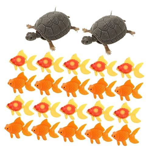 TOYANDONA 22st Künstlicher Goldfisch Schwimmende Fische Fisch-Ornament Schwimmender Fisch Künstliche Sich Bewegende Fische Schildkrötenfiguren Spielzeug Reptilienspielzeug Tier Plastik von TOYANDONA