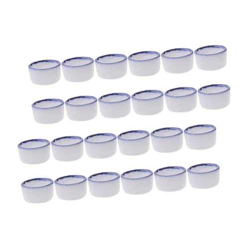 TOYANDONA 24 Stücke Keramik Futternäpfe Für Reptilien Spinne Becken Mini Futternäpfe Porzellan Reptil Wasser Feeder Aquarell Palette Für von TOYANDONA