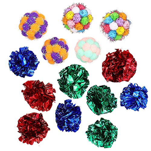 TOYANDONA 25stücke Teiliges Interaktiver Katzenbälle Mit Plüschbällen Geräuschvolle Und Knisternde Für Drinnen Für Kätzchen Und Katzen von TOYANDONA