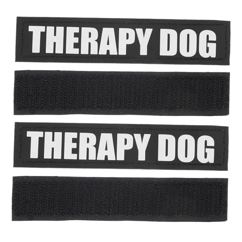 TOYANDONA 2Paare Hundegeschirr Patches Reflektierend Haustier Hundeweste Aufkleber für Therapiehunde Abnehmbar und Austauschbar für bei Nacht PU Material TOYANDONA 2Paare Hundegeschirr Patches Reflektierend Haustier Hundeweste Aufkleber für Therapiehunde Abnehmbar und Austauschbar für bei Nacht PU Material von TOYANDONA