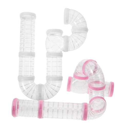 TOYANDONA 2Sätze Hamsterkäfig Tunnel Teiliges DIY Röhren Für Hamster Meerschweinchen Kleine Haustiere Transparentes Verbindungssystem Für Bewegungsfreiheit Sichtbarkeit von TOYANDONA