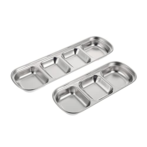 TOYANDONA 2Stücke Futtertablett Mit Mehreren Fächern Für Haustiere Kleine Fütterungsplatten Fächer Und Fächer Für Snacks Und Futter Haustier Zubehör von TOYANDONA