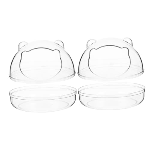 TOYANDONA 2Stücke Hamster Duschbehälter Transparente Hamster Badewanne Aus Hochwertigem Kunststoff Multifunktional Sandbad Und Pet Toilette Für Kleine Haustiere Langlebig TOYANDONA 2Stücke Hamster Duschbehälter Transparente Hamster Badewanne Aus Hochwertigem Kunststoff Multifunktional Sandbad Und Pet Toilette Für Kleine Haustiere Langlebig von TOYANDONA