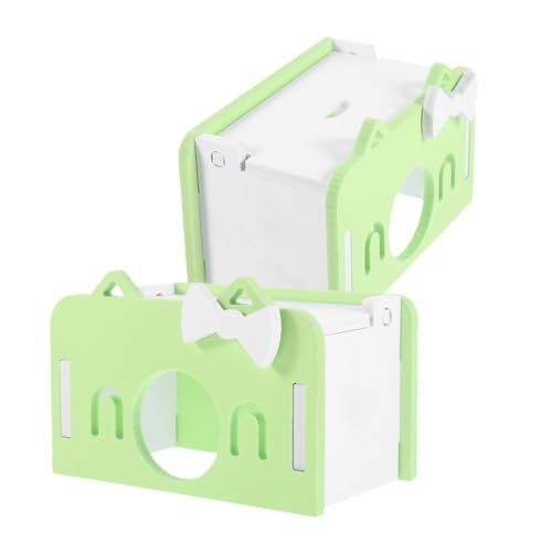 TOYANDONA 2stücke Hamsterhaus Für Meerschweinchen Und Hamster Aus PVC Gefertigt Als Versteck Und Lebensraum Für Kleintiere Mit Einfacher Und Pflege von TOYANDONA