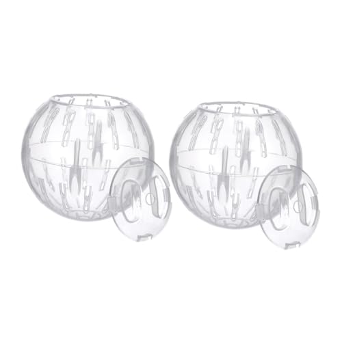 TOYANDONA 2Stücke Hamsterball Transparentes Übungsrad Für Kleintiere Laufspielzeug Für Hamster Und Ratten Interaktives Käfigzubehör Für Aktives von TOYANDONA