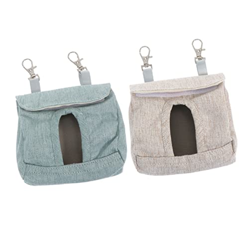 TOYANDONA 2Stücke Heu Feeder für Meerschweinchen Hängende Futterbeutel mit Schnapphaken Praktische Aufbewahrung für Kleintiere Maschinenwaschbar Vielseitig und Hygienisch von TOYANDONA