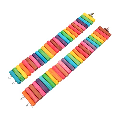 TOYANDONA 2Stücke Holz Hamster Dekorative Klettergerüst für Hamster Fördert Bewegung und Koordination für Chinchillas Meerschweinchen und Andere Kleintiere von TOYANDONA
