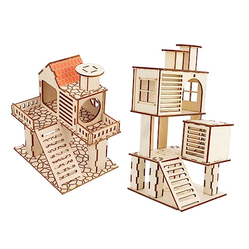 TOYANDONA 2 Stück Hamster Spielzeug aus Holz Kletterleiter und Versteck für Kleine Haustiere Hamsterfreundliches Spielhaus und Erkundungsstation für Zwerghamster und Rennmäuse TOYANDONA 2 Stück Hamster Spielzeug aus Holz Kletterleiter und Versteck für Kleine Haustiere Hamsterfreundliches Spielhaus und Erkundungsstation für Zwerghamster und Rennmäuse von TOYANDONA