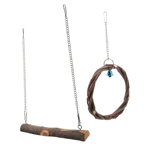 TOYANDONA 2Stücke Holz Vogelschaukel für Kleine Vögel Kauspielzeug für Papageien und Sittiche Fördert Gleichgewicht und Koordination im Käfig TOYANDONA 2Stücke Holz Vogelschaukel für Kleine Vögel Kauspielzeug für Papageien und Sittiche Fördert Gleichgewicht und Koordination im Käfig von TOYANDONA