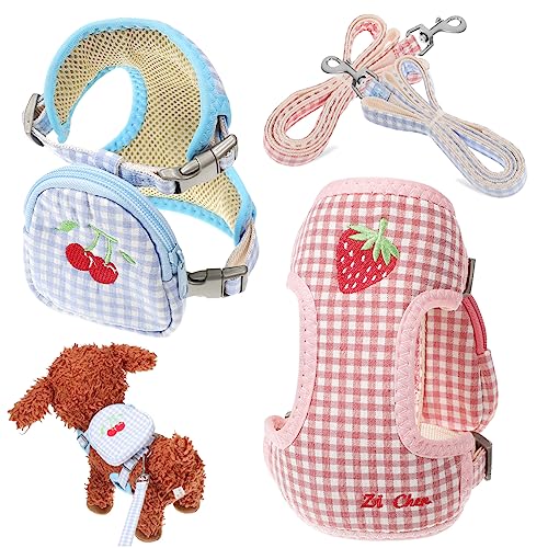 TOYANDONA 2Stücke Hundegeschirr mit Leine Abnehmbarer Rucksack für Kleine Stilvolles und Langlebiges Haustiergeschirr mit Praktischer für Snacks und Essentials TOYANDONA 2Stücke Hundegeschirr mit Leine Abnehmbarer Rucksack für Kleine Stilvolles und Langlebiges Haustiergeschirr mit Praktischer für Snacks und Essentials von TOYANDONA