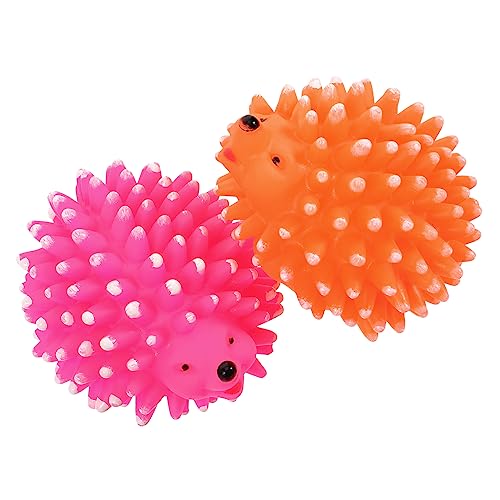 TOYANDONA 2 Stück Igel Quietschspielzeug für Hunde Cartoon Latex Kauspielzeug Molarenspielzeug für Kleine bis Mittelgroße Haustiere Beißspielzeug für Zahnung Interaktives Apportierspielzeug von TOYANDONA