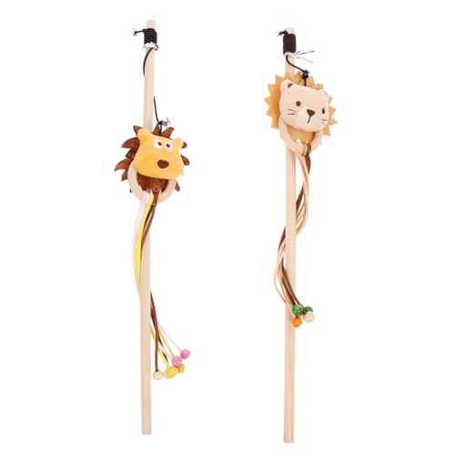TOYANDONA 2Stücke Interaktive Katzen Teaser mit Holzstab und Bunten Quasten Katzenspielzeug zur Stärkung Bindung Langlebig und Unterhaltsam für Kätzchen und Katzen TOYANDONA 2Stücke Interaktive Katzen Teaser mit Holzstab und Bunten Quasten Katzenspielzeug zur Stärkung Bindung Langlebig und Unterhaltsam für Kätzchen und Katzen von TOYANDONA