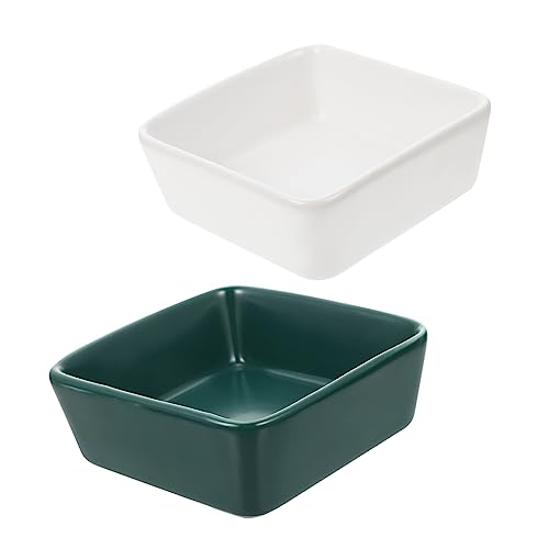 TOYANDONA 2Stücke Keramische Futter und Wasserschalen für Kleine Haustiere Teiliges und Fall und Bissbeständig für Hamster und Katzen zu Reinigen von TOYANDONA