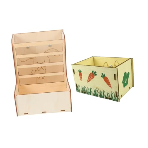 TOYANDONA Kaninchenfutterspender 2 Stück Holz Heu Futterstation Große Kapazität für Kleintiere Futterhalter für Chinchillas und Meerschweinchen Kratzfest und Langlebig TOYANDONA Kaninchenfutterspender 2 Stück Holz Heu Futterstation Große Kapazität für Kleintiere Futterhalter für Chinchillas und Meerschweinchen Kratzfest und Langlebig von TOYANDONA