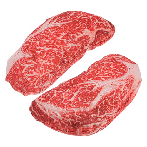 TOYANDONA 2Stücke Künstliches Rindfleisch Steak für Bissfestes und Interaktives Kauspielzeug aus Oxford und Stressabbau für Haustiere TOYANDONA 2Stücke Künstliches Rindfleisch Steak für Bissfestes und Interaktives Kauspielzeug aus Oxford und Stressabbau für Haustiere von TOYANDONA