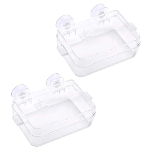 TOYANDONA 2Stücke Reptilien Futternapf Transparenter Flucht Wasserbehälter für Eidechsen und Geckos Sicher Reinigen mit Robustem Design für Futter und Wasser TOYANDONA 2Stücke Reptilien Futternapf Transparenter Flucht Wasserbehälter für Eidechsen und Geckos Sicher Reinigen mit Robustem Design für Futter und Wasser von TOYANDONA