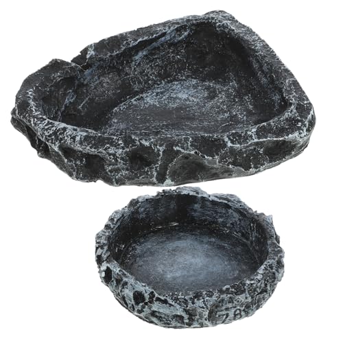 TOYANDONA 2Stücke Reptilien Wasser und Futterschale Praktische Trink und Futterbehälter für Schildkröten und Andere Kriechtiere Langlebig und Sicher für Terrarien von TOYANDONA