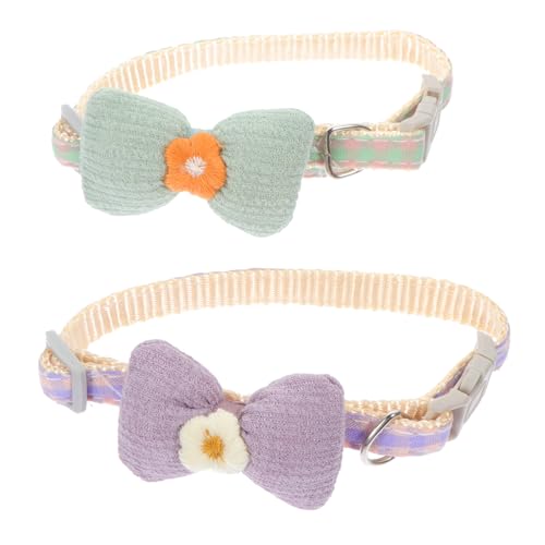 TOYANDONA 2stücke Hundekragen Mit Schleife Dekorativer Haustierhalsband Für Katzen Und Welpen Atmungsaktives Und Angenehmes Polyester Stilvolles Design Für Festliche Anlässe Grün Und TOYANDONA 2stücke Hundekragen Mit Schleife Dekorativer Haustierhalsband Für Katzen Und Welpen Atmungsaktives Und Angenehmes Polyester Stilvolles Design Für Festliche Anlässe Grün Und von TOYANDONA