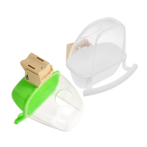 TOYANDONA 2Stücke Wasserspender und Futternapf für Vogelkäfige Multifunktionale Futtertröge für Sittiche Kanarienvögel Papageien Installieren Sicher und Langlebig von TOYANDONA