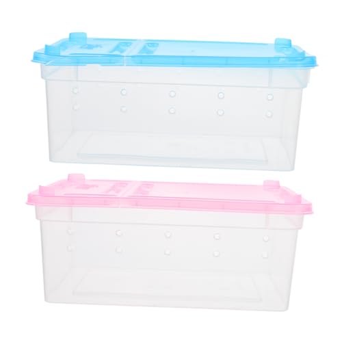 TOYANDONA 2Stücke Zuchtboxen für Reptilien Transparente Fütterungsbox für Gecko Schildkröte und Insekten Multifunktionale Terrarienbox für Kleine für Hobbyzüchter TOYANDONA 2Stücke Zuchtboxen für Reptilien Transparente Fütterungsbox für Gecko Schildkröte und Insekten Multifunktionale Terrarienbox für Kleine für Hobbyzüchter von TOYANDONA