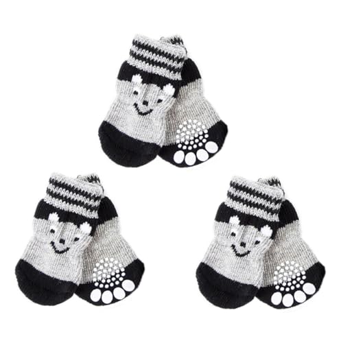 TOYANDONA 3 Paar Hundeschuhsocken Greiferstiefel Haustierzubehör Schuhe Und Socken Hundesocken Für Kleine Hunde Hundeschuhe Für Heiße Pflasterpfoten Hundezubehör Welpen von TOYANDONA