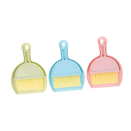 TOYANDONA 3 Sätze Mini Kehrset Teilig mit Besen und Kehrschaufel Praktische für Kleintierkäfige Handliche Haustier Nest Cleaner Wandaufhängung für Hamster und Meerschweinchen von TOYANDONA