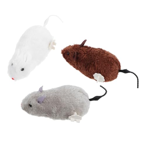 TOYANDONA 3 Stück Aufzieh Mäuse für Katzen Plüschmäuse mit Automatischer Bewegung Interaktives Kau für Drinnen Sicher und Langlebig TOYANDONA 3 Stück Aufzieh Mäuse für Katzen Plüschmäuse mit Automatischer Bewegung Interaktives Kau für Drinnen Sicher und Langlebig von TOYANDONA