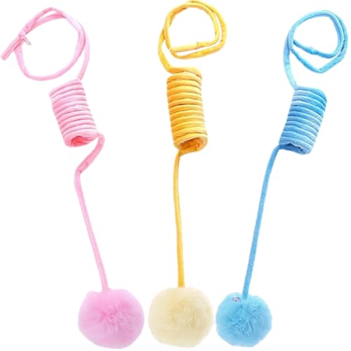 TOYANDONA 3 Stück Gelb Blau Selbstunterhaltendes Elastisches für Katzenhaltung von TOYANDONA