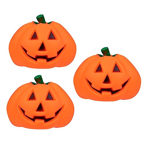 TOYANDONA 3 Stück Geräusch Erzeugende Klebespielzeuge Für Welpen Weiches Hundespielzeug In Halloween Kürbisform Kürbis Hundespielzeug Quietschender Interaktiver Ball Für Hunde von TOYANDONA