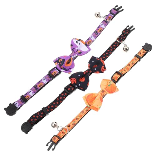TOYANDONA 3 Stück Halloween Katzengeschirr mit Glocke Teiliges Kürbisdesign für Kleine Katzen und Verstellbar als Halloween Dekoration und Party TOYANDONA 3 Stück Halloween Katzengeschirr mit Glocke Teiliges Kürbisdesign für Kleine Katzen und Verstellbar als Halloween Dekoration und Party von TOYANDONA