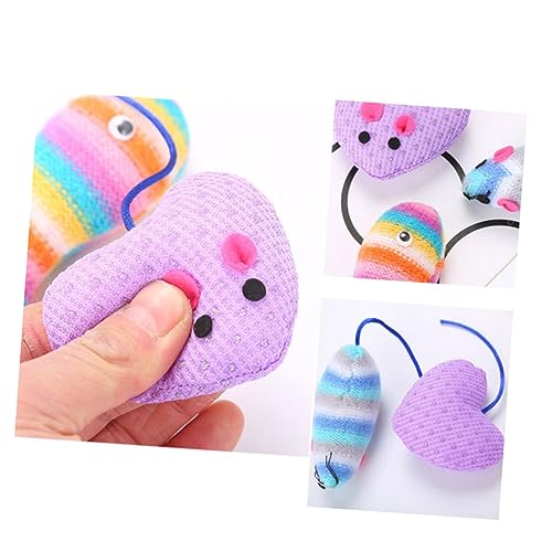 TOYANDONA 3 Stück Interaktive Katzenspielzeuge Bunte Mäuse Fischspielzeug für Kätzchen Langlebiges Auffälliges Design Fördert Spiel und Bewegung Sicheres Spielzeug für Katzen von TOYANDONA