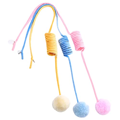 TOYANDONA 3 Stück Katzenspielzeug Plüsch Anregend Ball Drinnen Katzen, Hauskatzen Interaktiv Teaser Haustier Kätzchen Katze Wohnungskatzen Katze Necken TOYANDONA 3 Stück Katzenspielzeug Plüsch Anregend Ball Drinnen Katzen, Hauskatzen Interaktiv Teaser Haustier Kätzchen Katze Wohnungskatzen Katze Necken von TOYANDONA