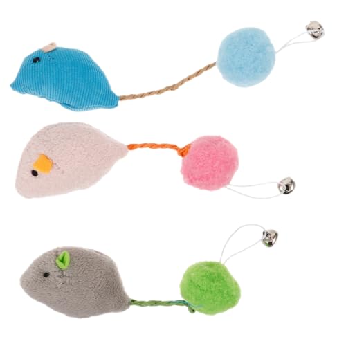TOYANDONA 3 Stück Plüsch Mäuse für Katzen Interaktive Beschäftigung von Bewegung und Mentaler Stimulation für Kätzchen und Katzen TOYANDONA 3 Stück Plüsch Mäuse für Katzen Interaktive Beschäftigung von Bewegung und Mentaler Stimulation für Kätzchen und Katzen von TOYANDONA