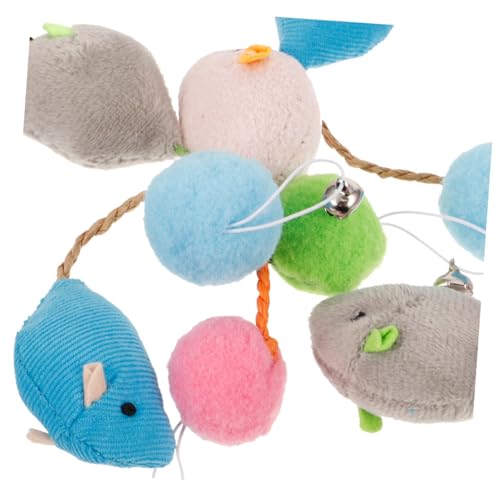 TOYANDONA 3 Stück Teiliges Katzenspielzeug Plüsch Mäuse für Katzen und Kätzchen Interaktive Spielzeuge Spiel und Bindung und Langlebig für Drinnen von TOYANDONA
