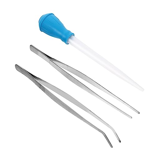 TOYANDONA 3 Stück Teiliges Set Aquarium Reinigungswerkzeuge Pinzette und Pipette für Fischfütterung und Aquarienpflege Geeignet für Aquarienpflanzen und Korallenpflege von TOYANDONA