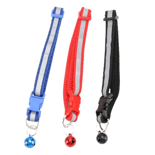 TOYANDONA 3 Stück Teiliges Verstellbares Reflektierendes Haustier mit Glocke Leuchtendes Hundehalsband für Kleine Hunde Welpen und bis Langlebiger Kunststoffverschluss TOYANDONA 3 Stück Teiliges Verstellbares Reflektierendes Haustier mit Glocke Leuchtendes Hundehalsband für Kleine Hunde Welpen und bis Langlebiger Kunststoffverschluss von TOYANDONA