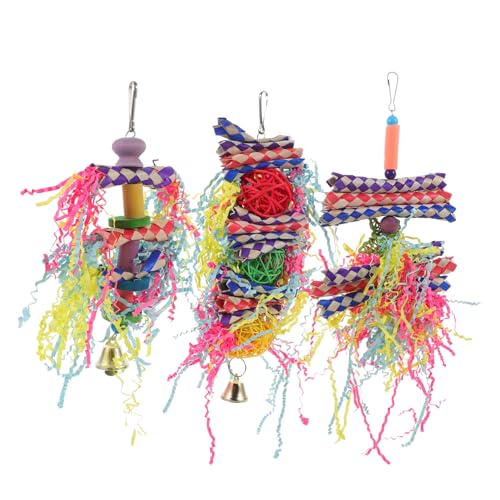 TOYANDONA 3 Stück Vogel Spielset Papagei Vögel Hängendes Zerkleinerungsspielzeug Parrot Entertainment Toy Kleines Vogelspielzeug Haustier Plüsch Zahnen Spielzeuge Hölzern TOYANDONA 3 Stück Vogel Spielset Papagei Vögel Hängendes Zerkleinerungsspielzeug Parrot Entertainment Toy Kleines Vogelspielzeug Haustier Plüsch Zahnen Spielzeuge Hölzern von TOYANDONA