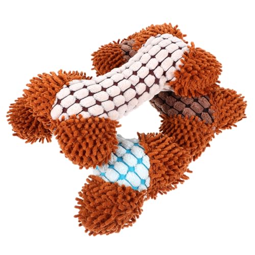 TOYANDONA 3 Stück Weihnachts-plüschtier Mit Hundegeräusch Kleiner Hundequietscher Plüschtiere Für Hunde Hund Aggressive Kauer Quietschend Leckerli Abgebendes Hundespielzeug Welpenspielzeug von TOYANDONA