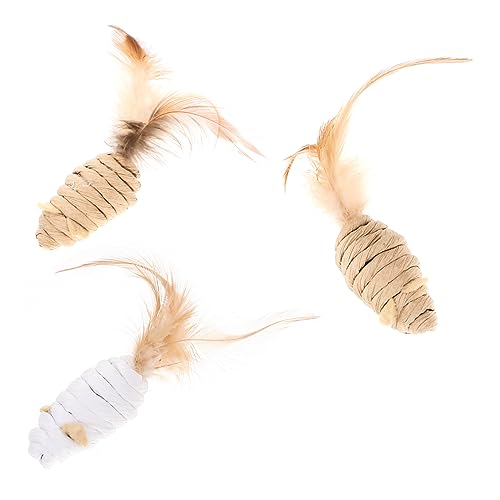 TOYANDONA 3 Stück Zahnmahlen Katzenspielzeug anregend Haustier Katzenzubehör Katzenspielzeug Mäuse drinnen für Kätzchen- - Mausspielzeug Pet Cat Kätzchen Spielzeugmaus Feder TOYANDONA 3 Stück Zahnmahlen Katzenspielzeug anregend Haustier Katzenzubehör Katzenspielzeug Mäuse drinnen für Kätzchen- - Mausspielzeug Pet Cat Kätzchen Spielzeugmaus Feder von TOYANDONA