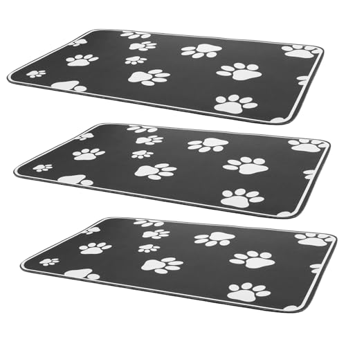 TOYANDONA 3 Stück wasserdichte rutschfeste Futtermatte Schnelltrocknend Leicht zu Reinigen für Hunde Katzenfutter Wassernäpfe Minimalistisches Design TOYANDONA 3 Stück wasserdichte rutschfeste Futtermatte Schnelltrocknend Leicht zu Reinigen für Hunde Katzenfutter Wassernäpfe Minimalistisches Design von TOYANDONA