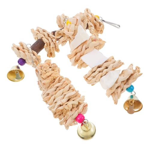 TOYANDONA 3stücke Teiliges Vogelspielzeug Geflochtenem Für Wellensittiche Und Papageien Kauspielzeug Für Vögel Für Käfige Beschäftigung Drinnen Und Draußen von TOYANDONA