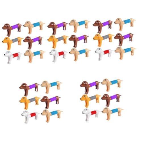 TOYANDONA 30 STK Stressabbauendes Hundespielzeug Spielzeuge Cartoon-pop-Tube-Spielzeug Pop-Tube-Spielzeug Lustig Sensorisches Spielzeug Entlastungsspielzeug Puzzle Plastik Geschenk von TOYANDONA
