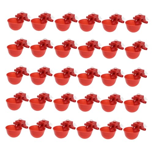 TOYANDONA 30 Stück Automatische Trinkschale hühner trinkwasser Taubentrinkbecher Automatische Hühnertränke Taubentränkeschale Tränke für Geflügelbecher Vogelfutterschalen rot Zufällige Farbe von TOYANDONA