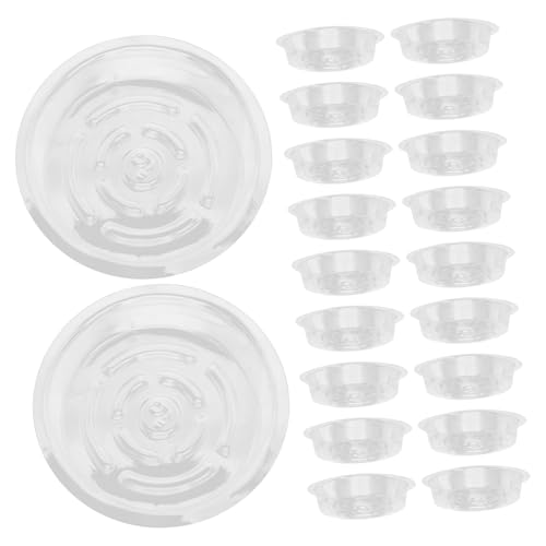 TOYANDONA 30 Stück Pflanzuntersetzer Transparente Blumentopfuntersetzer wasserdichte Abtropfschalen für und Außenbereich für Garten und Pflanzenpflege von TOYANDONA