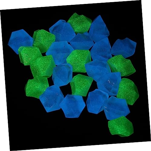 TOYANDONA 300 Stück Aquarium Kieselsteine Aquarium Steine Substrat Aquarium Felsen Großer Kies Aquarium Murmeln Leuchtende Steine Aquarium Dekorationen LED Kieselsteine Fischtanks von TOYANDONA