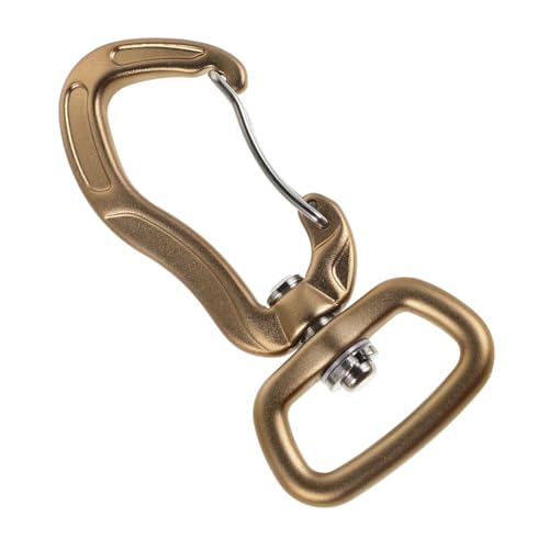 TOYANDONA 360 Klaspe Hundeleine Hundekettenclips Hochleistungs -karabiner Großer Karabinerhaken Hundeleinen-Clips Drehbar Karabiner Mit Schloss Hundeleine Clip Golden 7075 Luftfahrtaluminium von TOYANDONA