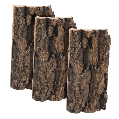 TOYANDONA 3Stücke Dekoration Für Reptilien Terrarien Vivid Aquarium Hintergrund Naturgetreue Korkrinde Für Reptilien Und Aquarien Für Schildkröten Und Schlangen von TOYANDONA