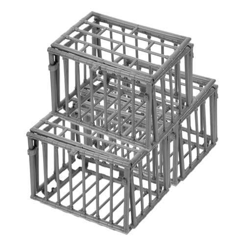 TOYANDONA 3stücke Miniatur Käfig Spielzeug Mini Cage Deko Für Haustier DIY Zubehör Für Miniaturhäuser Und Kreative Bastelprojekte von TOYANDONA