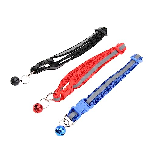TOYANDONA 3Stücke Verstellbare Reflektierende Haustierhalsbänder mit Glöckchen für Katzen und Kleine Rot Sicher Nacht Anpassbar TOYANDONA 3Stücke Verstellbare Reflektierende Haustierhalsbänder mit Glöckchen für Katzen und Kleine Rot Sicher Nacht Anpassbar von TOYANDONA